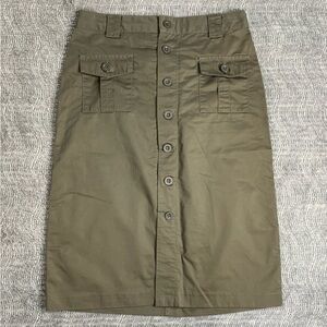 3/$20 Gap Khakis Skirt Straight Button Down Pencil Skirt Size 1